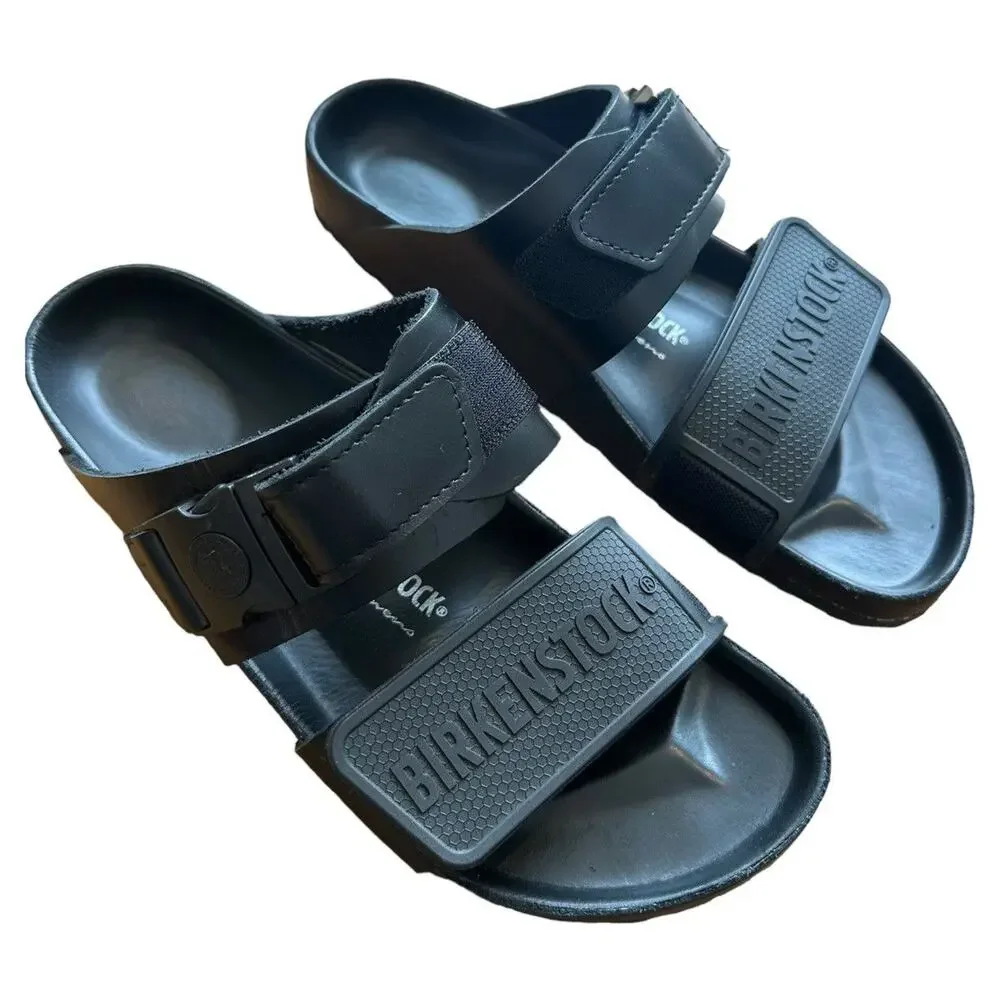 Rick Owens x Birkenstock Rotterdam Slides Black Leather Mens EU 42 US 9 Sandals